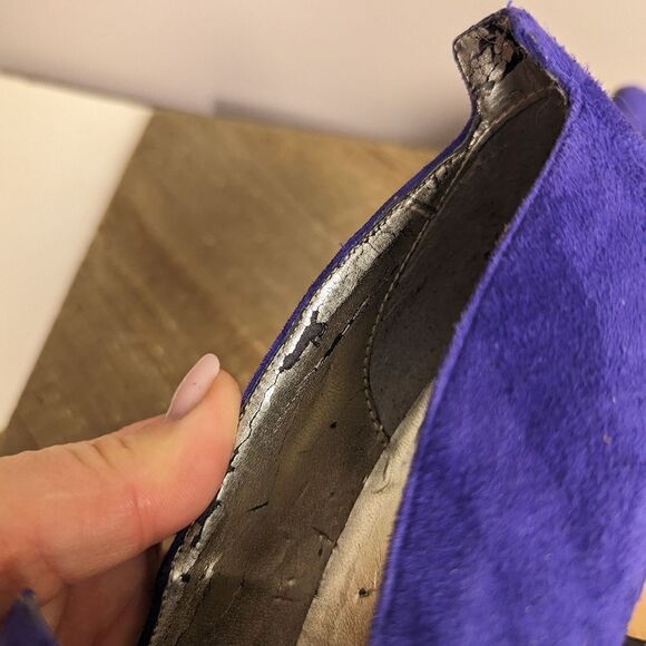 Vintage Purple Suede pointed toe heels size 7 - Picture 9 of 10